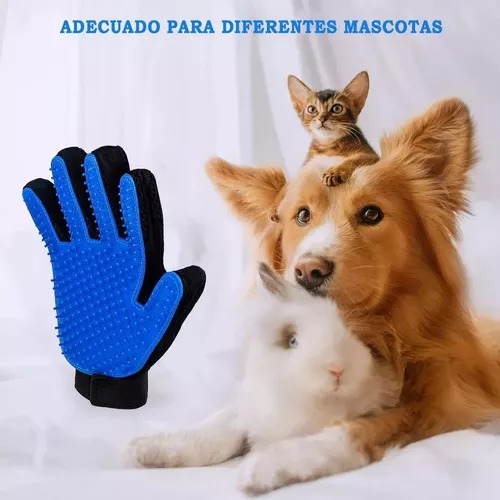 Guante De Aseo Y Muda Para Perros Azul/negro.