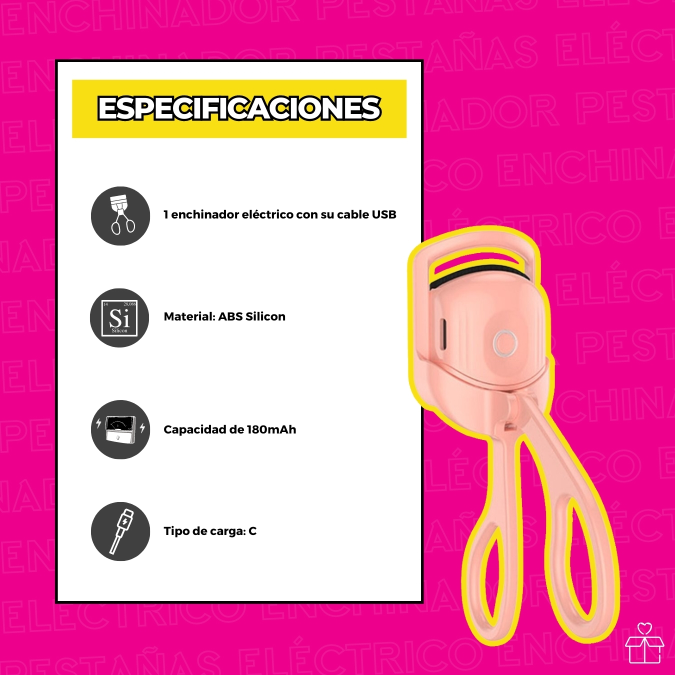 Enchinador Eléctrico Rizador De Pestañas.