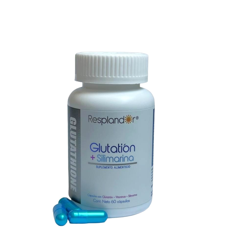 Glutatión + Silimarina Resplandor 60 cápsulas Glutathione cardo mariano, milk thistle