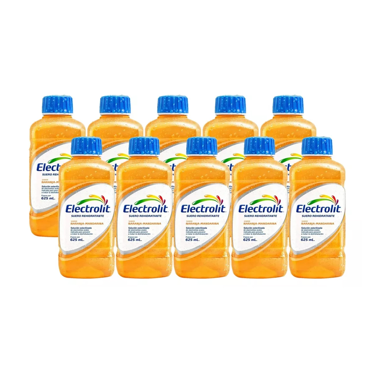 Suero Electrolit Sabor Naranja Mandarina 10 Piezas de 625 ml