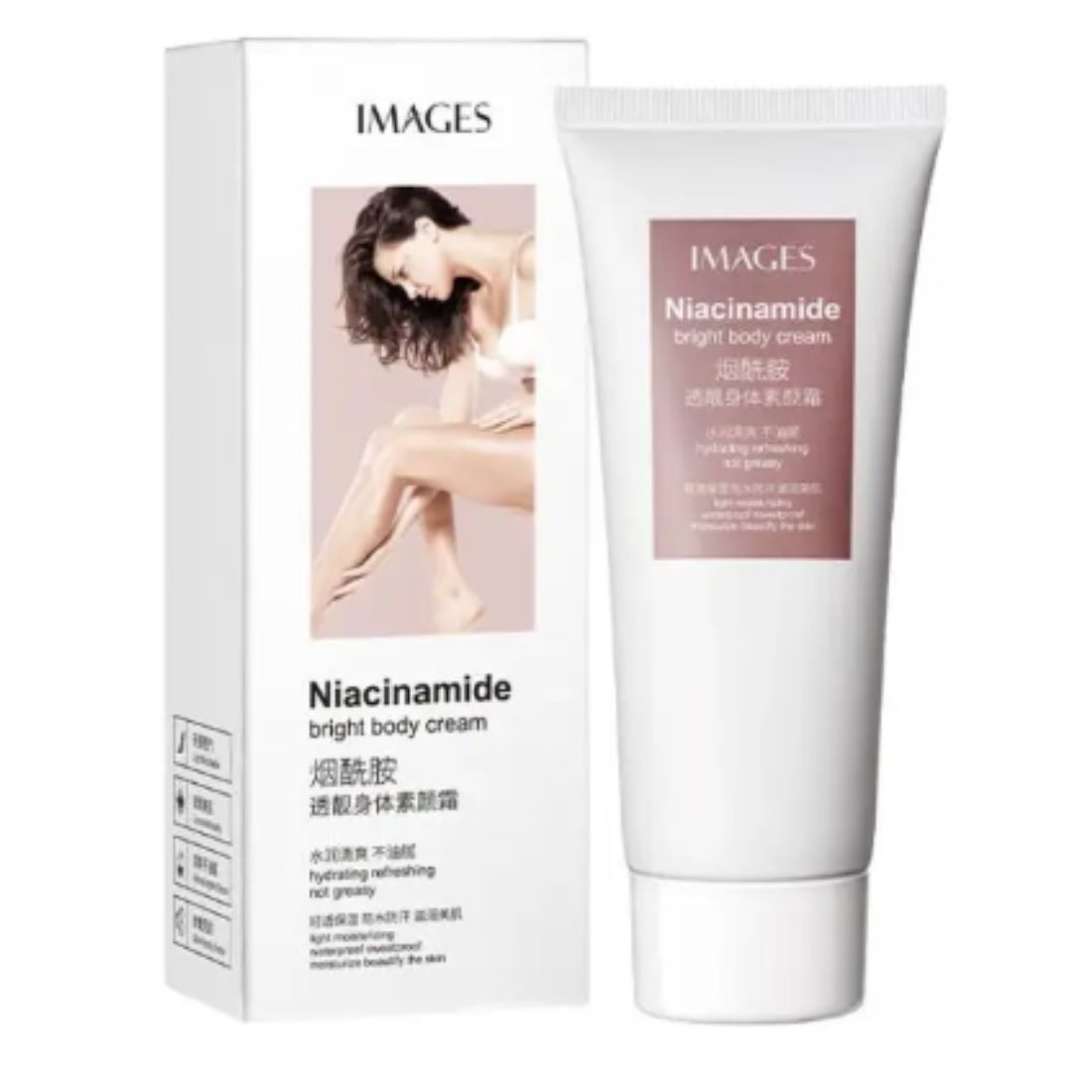 Crema Corporal Niacinamida y Acido Hialuronico  Blanqueadora Antimanchas Waterproof