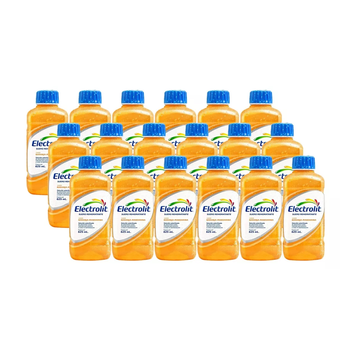 Suero Electrolit Sabor Naranja Mandarina 18 Piezas de 625 ml