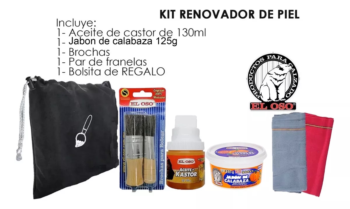 Limpieza Zapatos Jabon Calabaza Aceite Kastor Articulos Piel