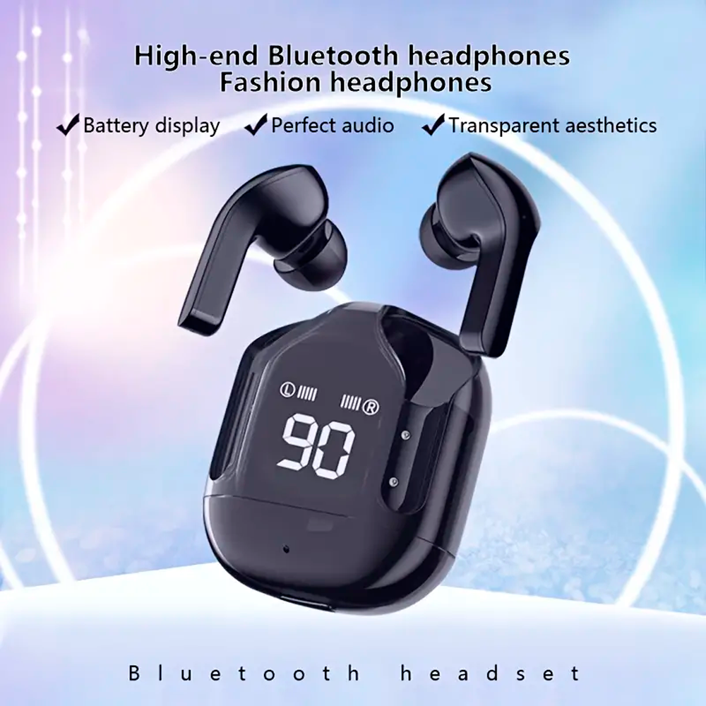 Audifonos Inalámbricos In-ear Manos Libres Con Bluetooth 5.0 Diseño Ergonómico Mas Smart Watch Reloj Inteligente Color Negro