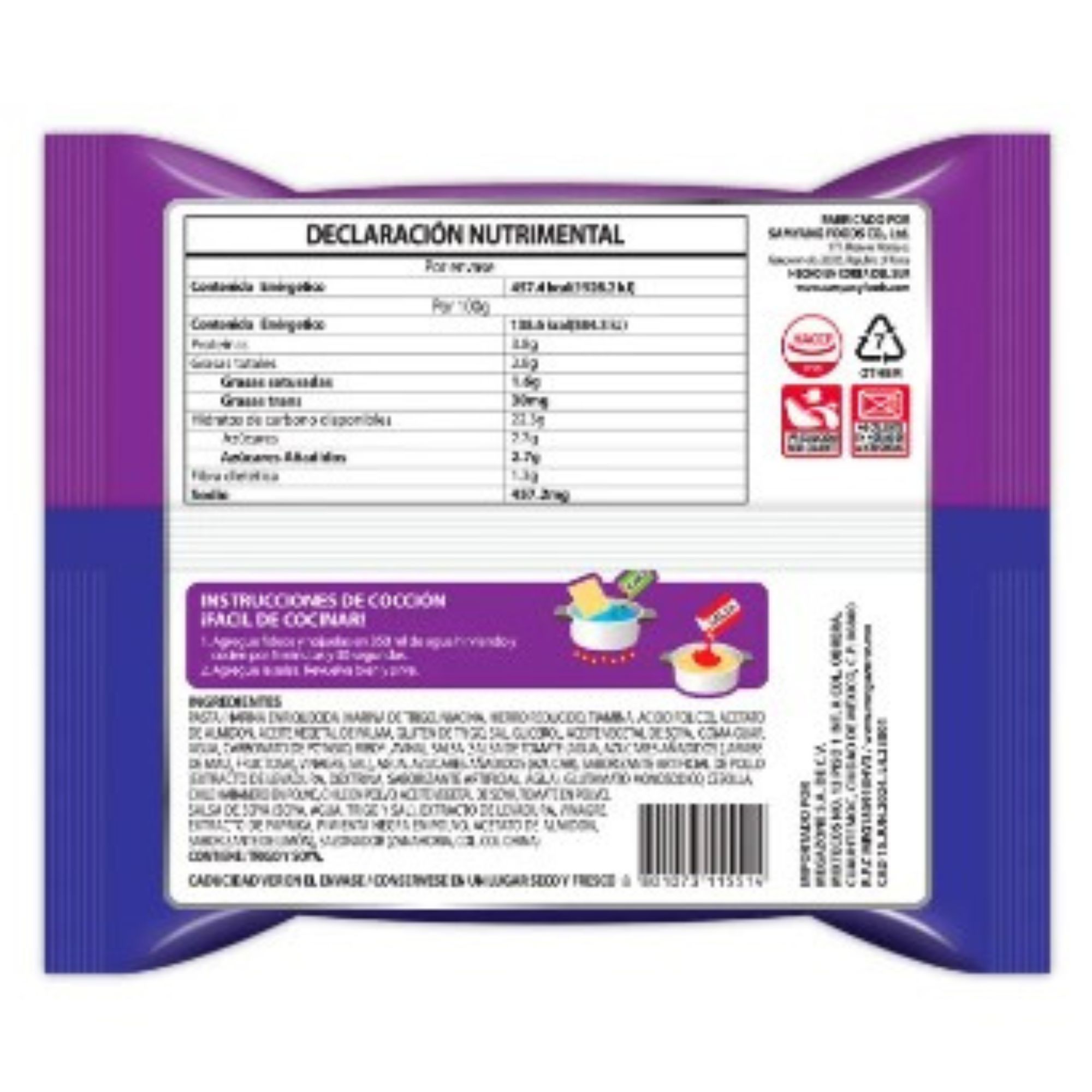 Sopa Instantánea Ramen Coreana Buldak Sabor Habanero 5 Piezas