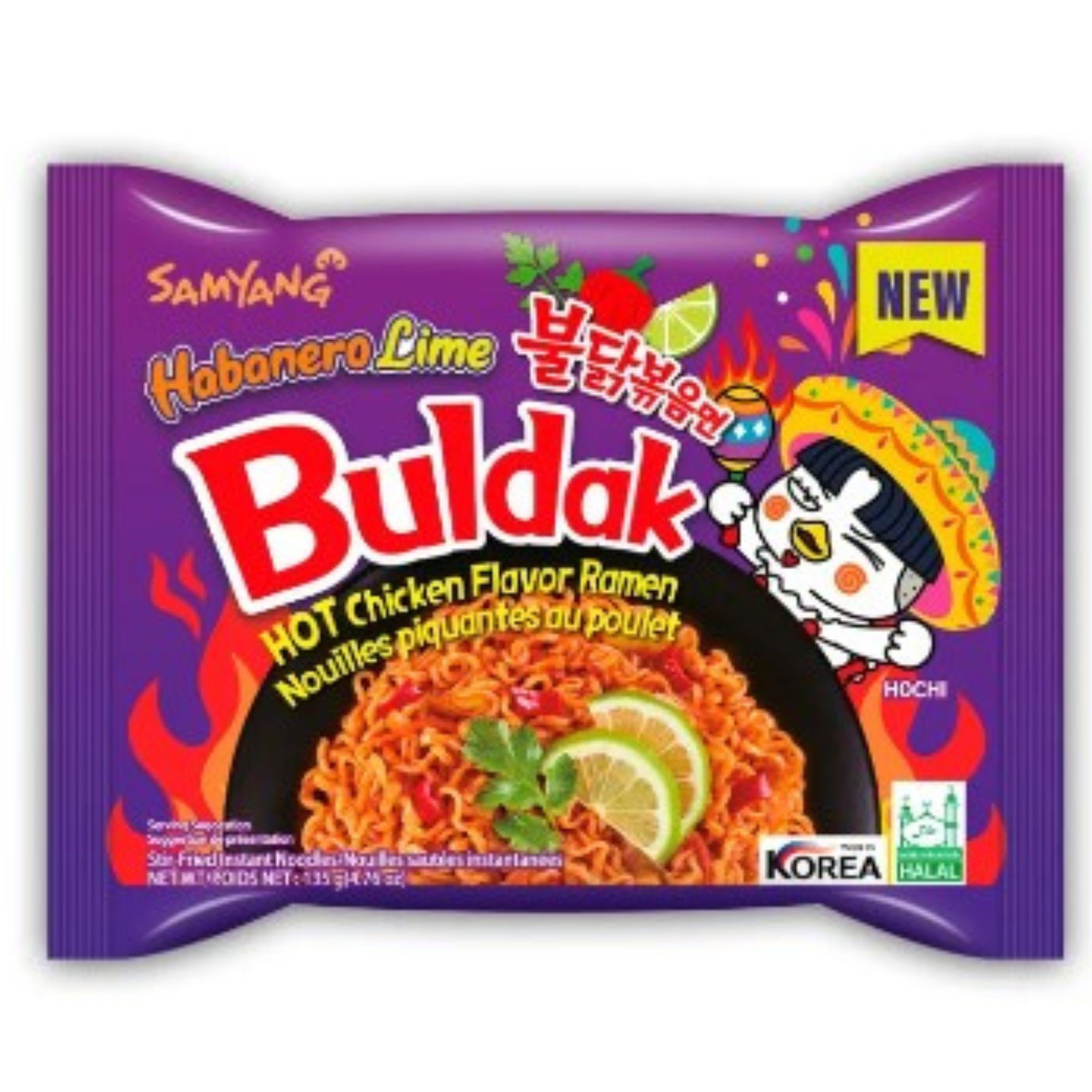 Sopa Instantánea Ramen Coreana Habanero Buldak 10 Piezas