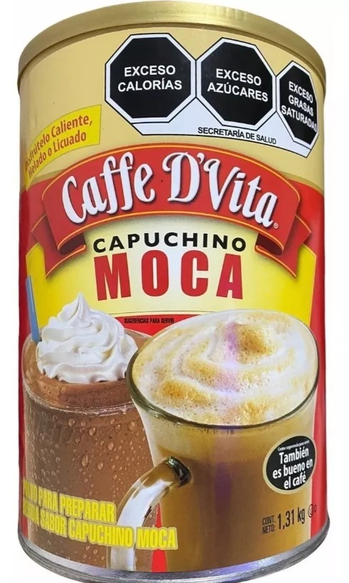 Caffe D'vita Polvo Para Capuchino Moca Caliente O Frío 1.3kg