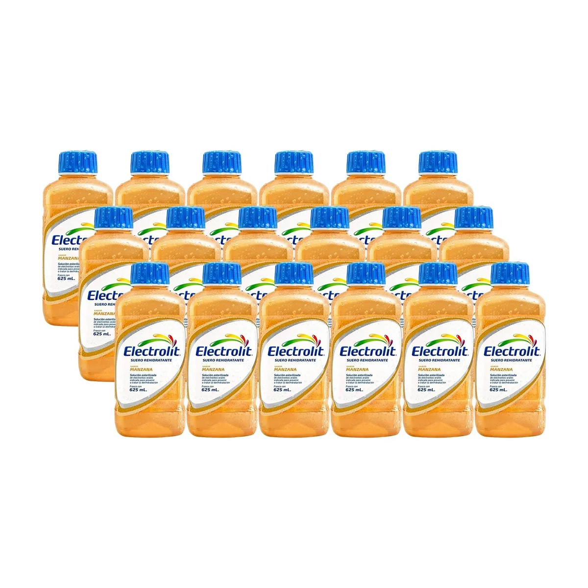 Suero Rehidratante Electrolit Sabor Manzana 18 Pzs de 625 ml