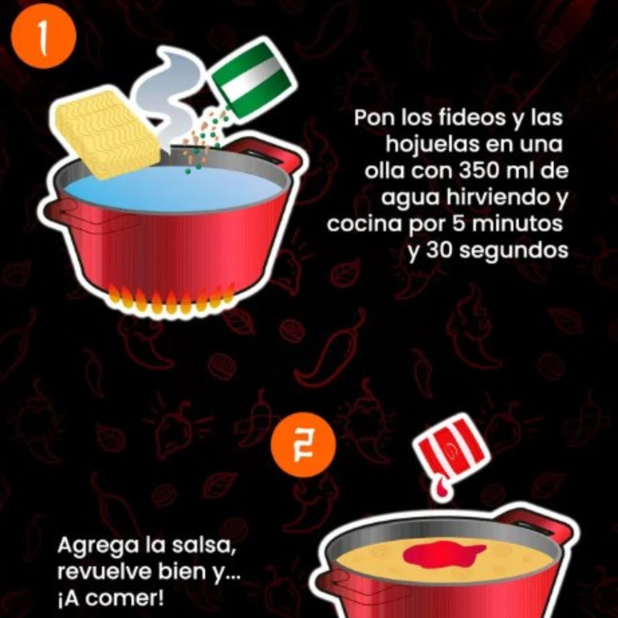 Sopa Instantánea Ramen Coreana Buldak Sabor Habanero 5 Piezas