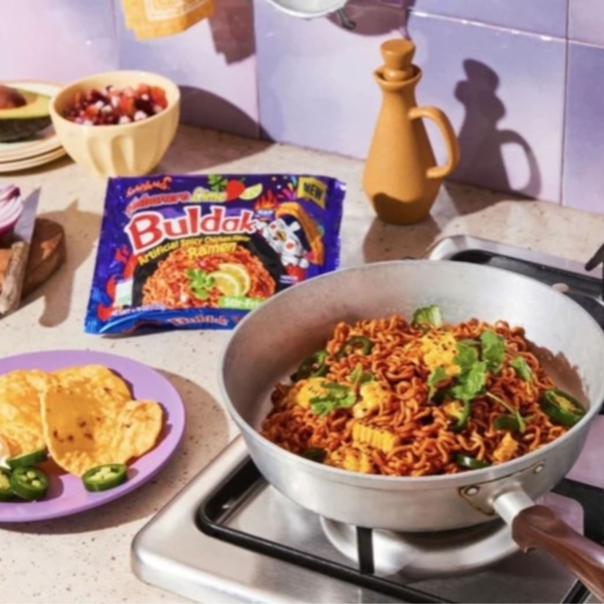 Sopa Instantánea Ramen Coreana Habanero Buldak 10 Piezas