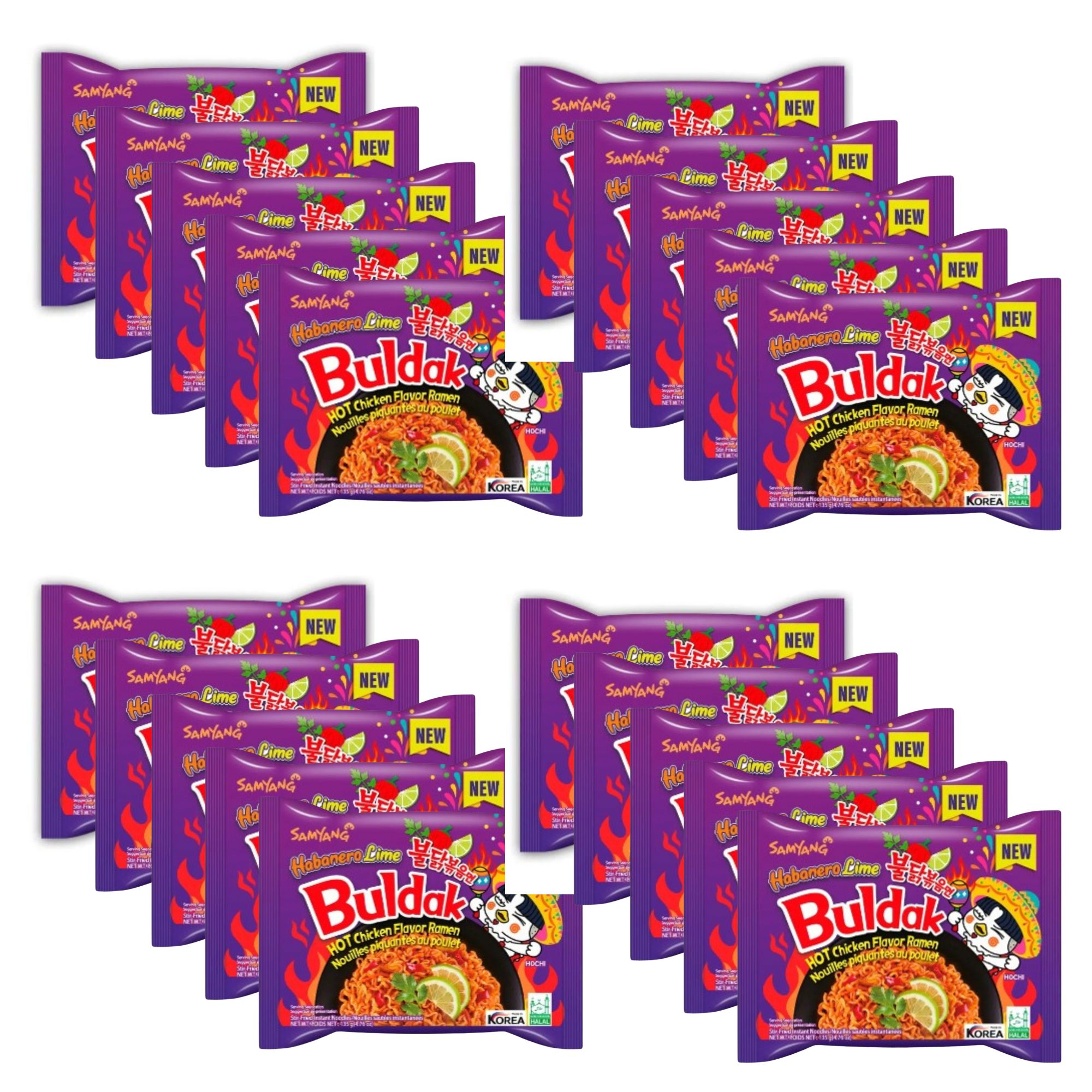 Sopa Instantánea Ramen Coreana Habanero Buldak 20 Piezas