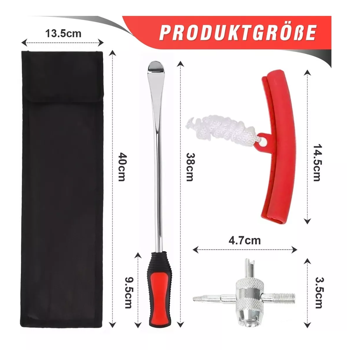 Kit De Palanca Desmontar Para Llantas Motocicleta Bicicleta 24 Pzas