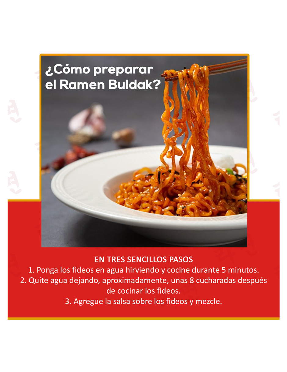 Sopa Instantánea Ramen Coreana Buldak Surtidos 10 Piezas Doble Picante y Habanero