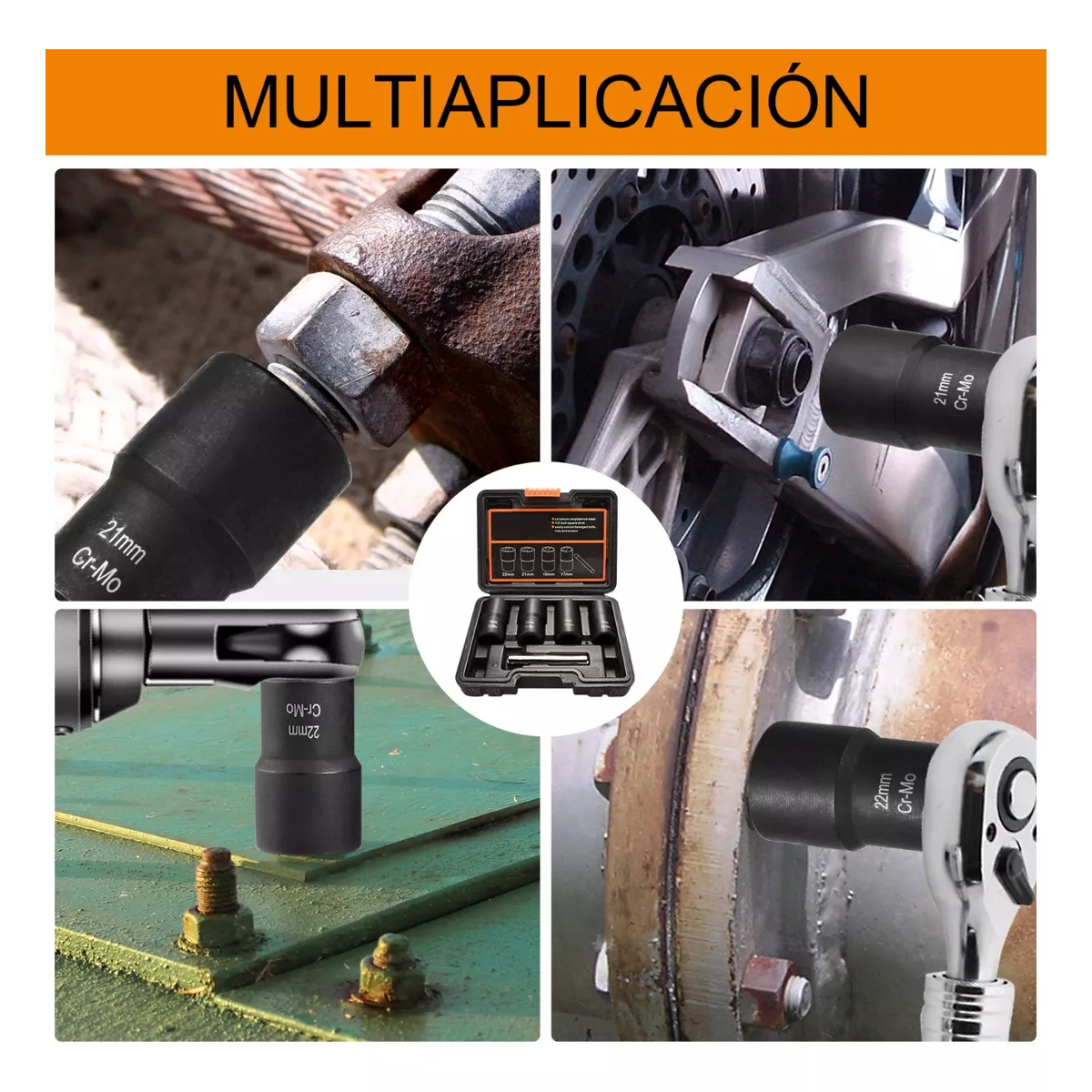 Juego De Extractores 1/2'' Para Quitar Tuercas Barridas