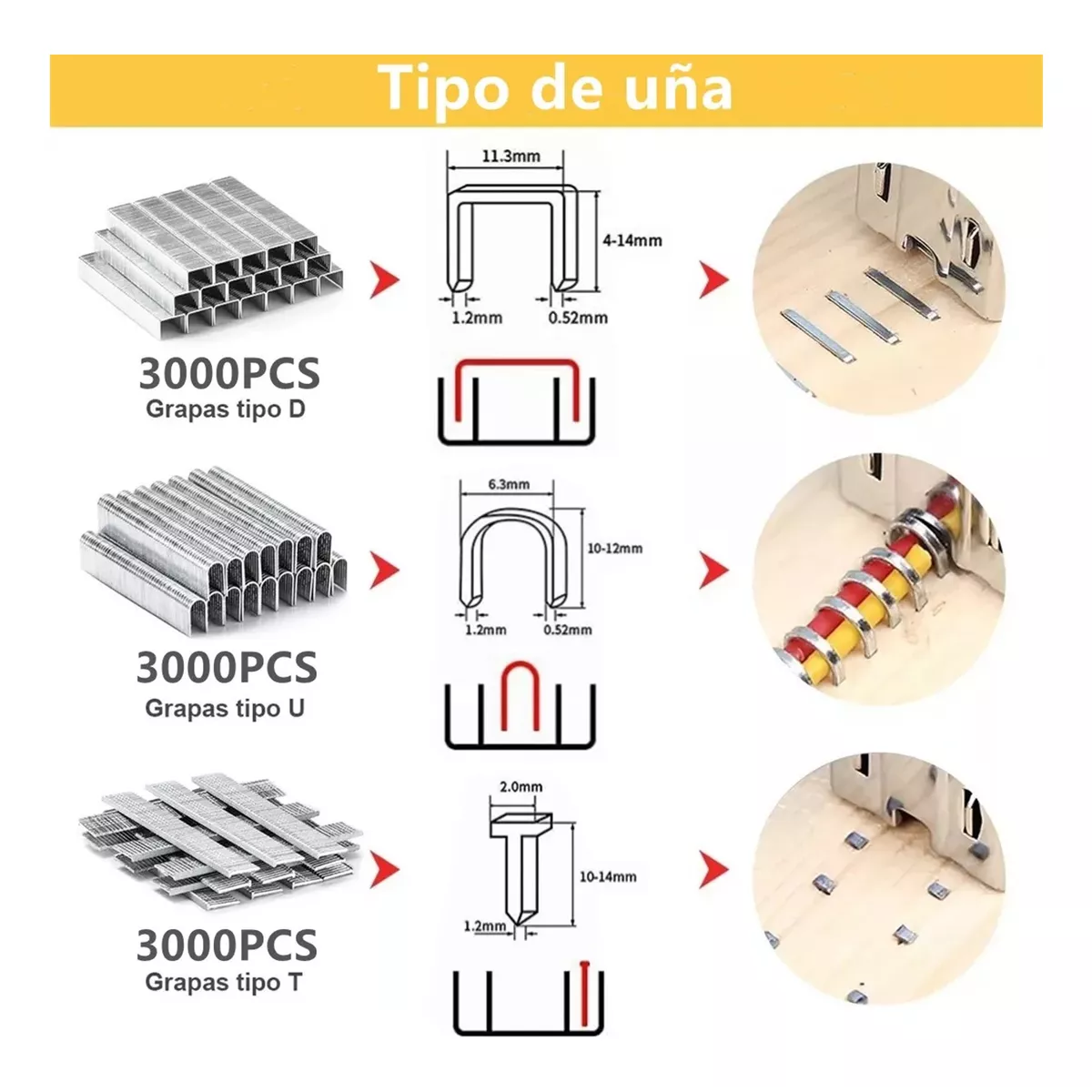 Kit Engrapadora Tipo Pistola Para Tapiceria, 9000 Grapas,guantes