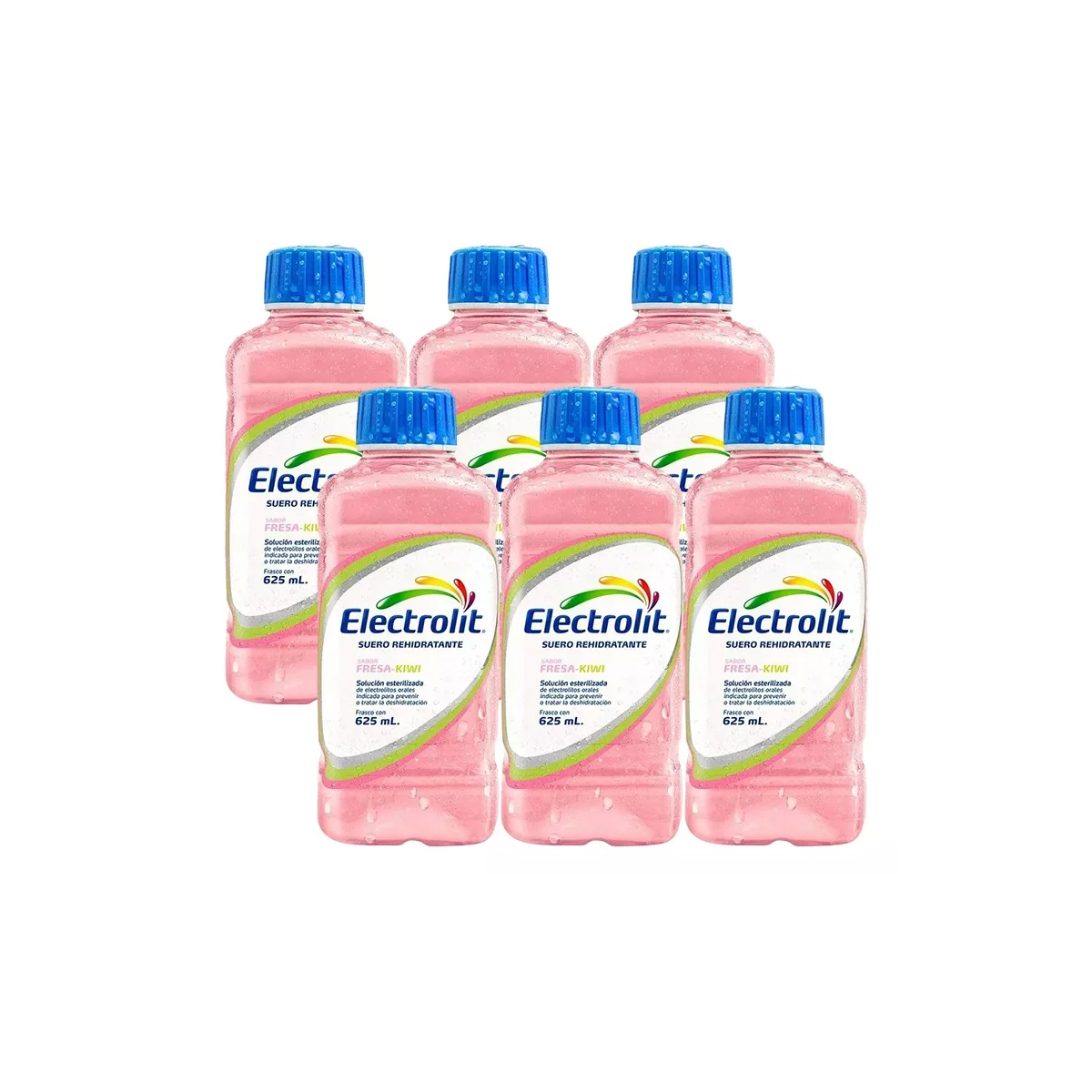 Suero Rehidratante Electrolit Fresa Kiwi 6 Piezas de 625 ml