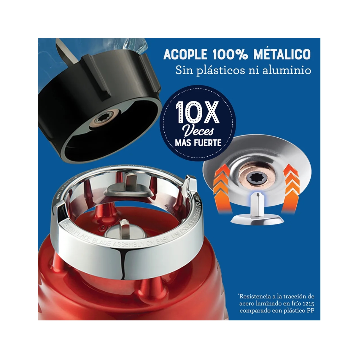 Licuadora Oster Clásica BLST4126 Interruptor 1000W 1.25Lts Tritura Hielo - Roja