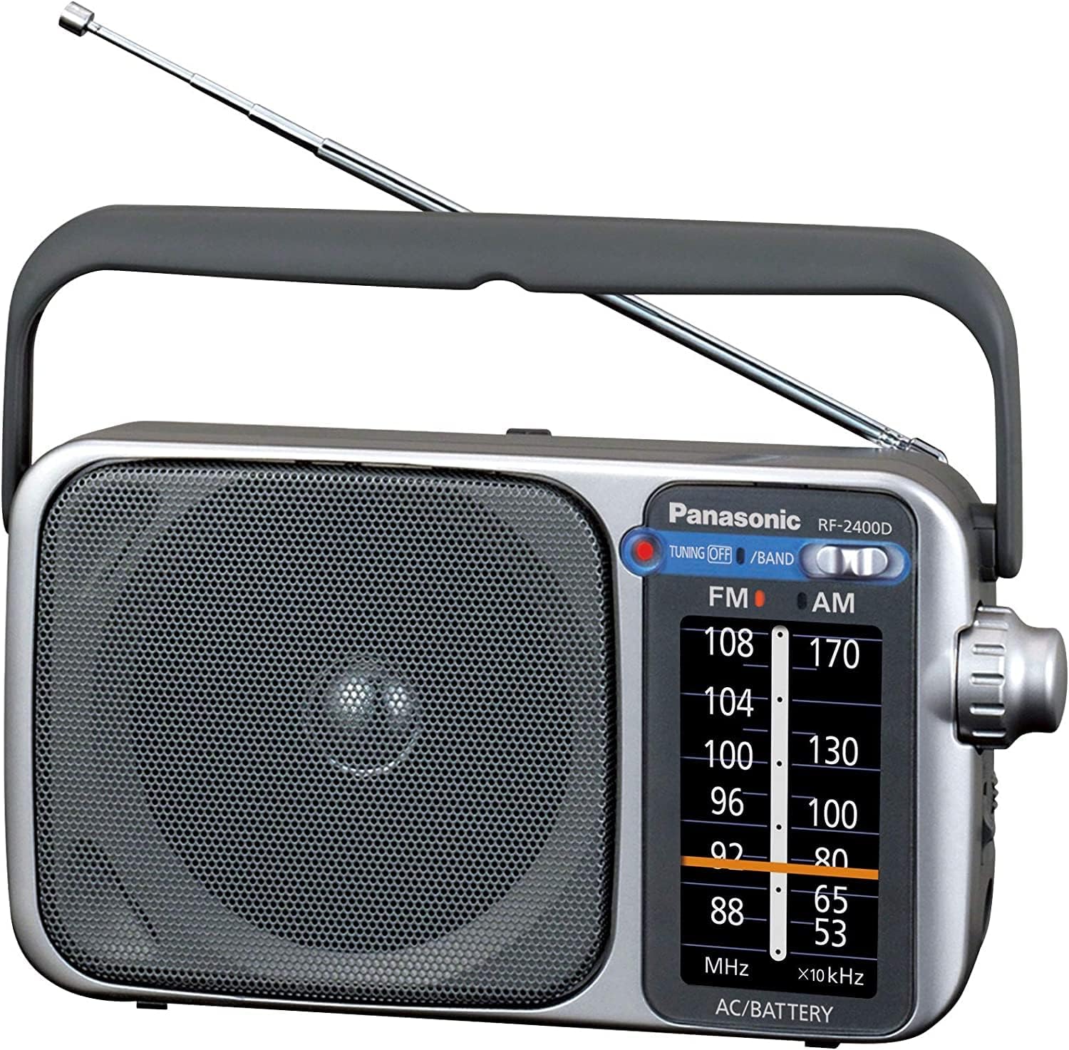 Radio Portatil Panasonic Rf-2400 AM FM funciona con Pilas o Corriente eléctrica.