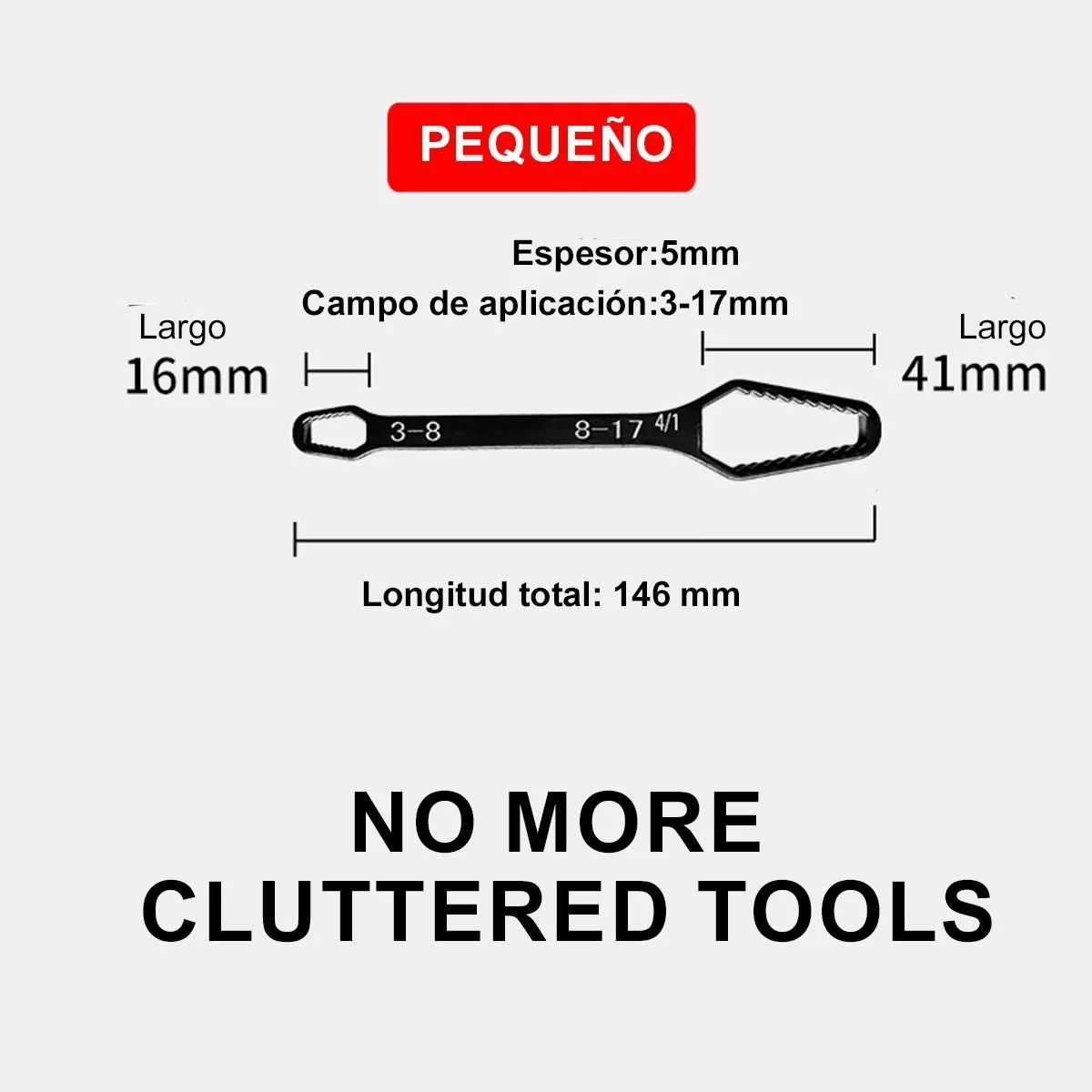 Llave Inglesa Universal Ajustable De Doble Boca 3-17/8-24mm