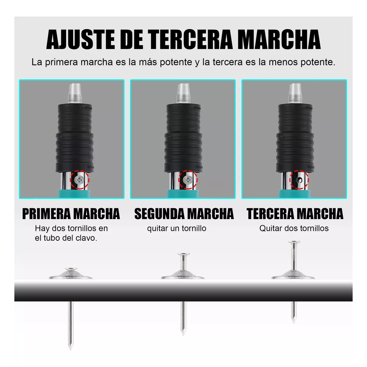 Kit Pistola De Fijacion De Pared De Clavos C/100 Clavos Portátil