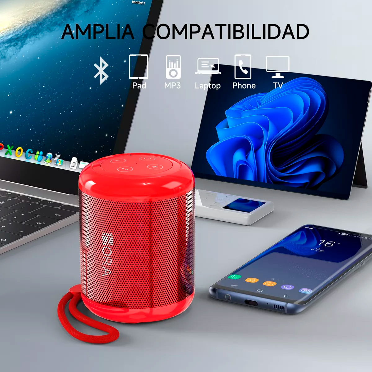 Mini Bocina Portátil Bluetooth Inalámbrica Altavoz Sd