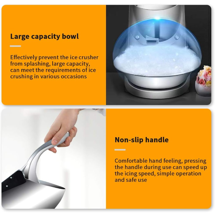 Máquina trituradora de hielo raspados comercial .