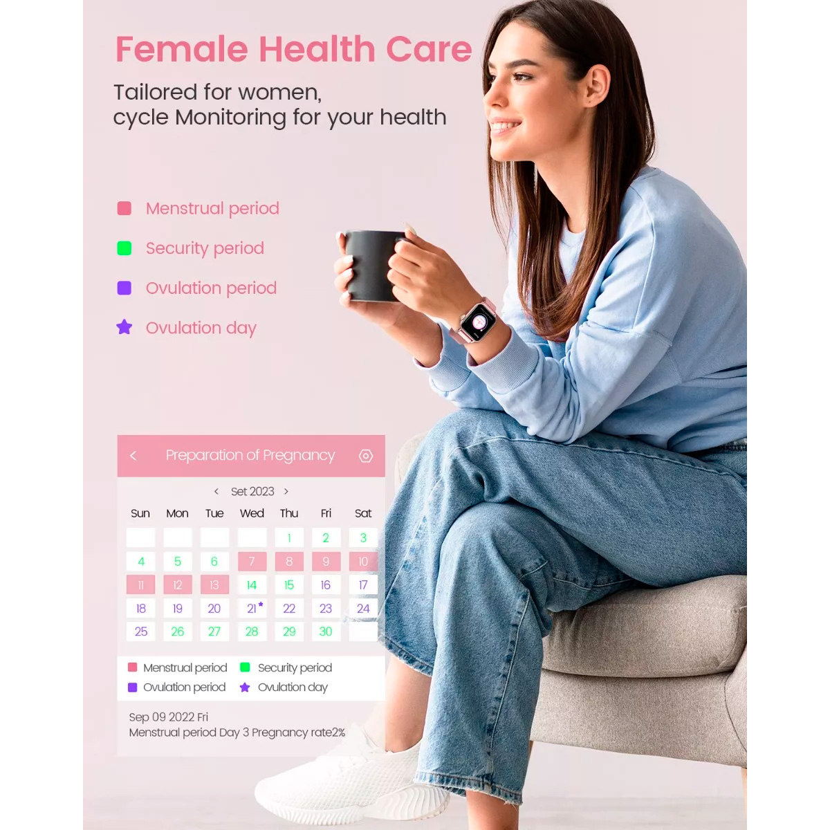 Reloj Inteligente Deportivo G39 Rosa Petukita Box