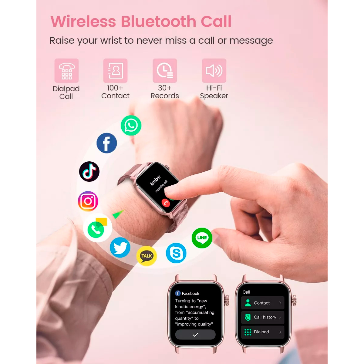 Reloj Inteligente Deportivo G39 Rosa Petukita Box