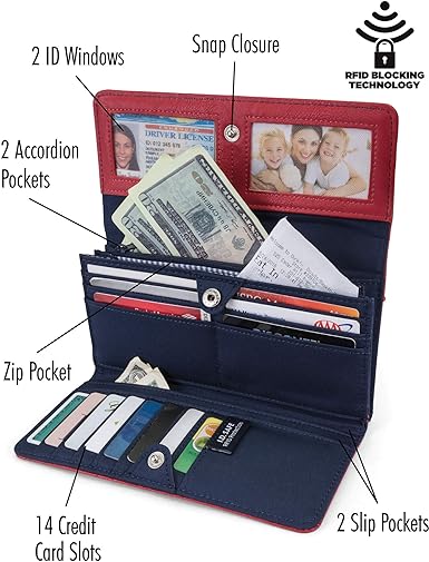 A Nautica Money Manager RFID Womenââ‚¬â„¢s Wallet Clutch Organizer.