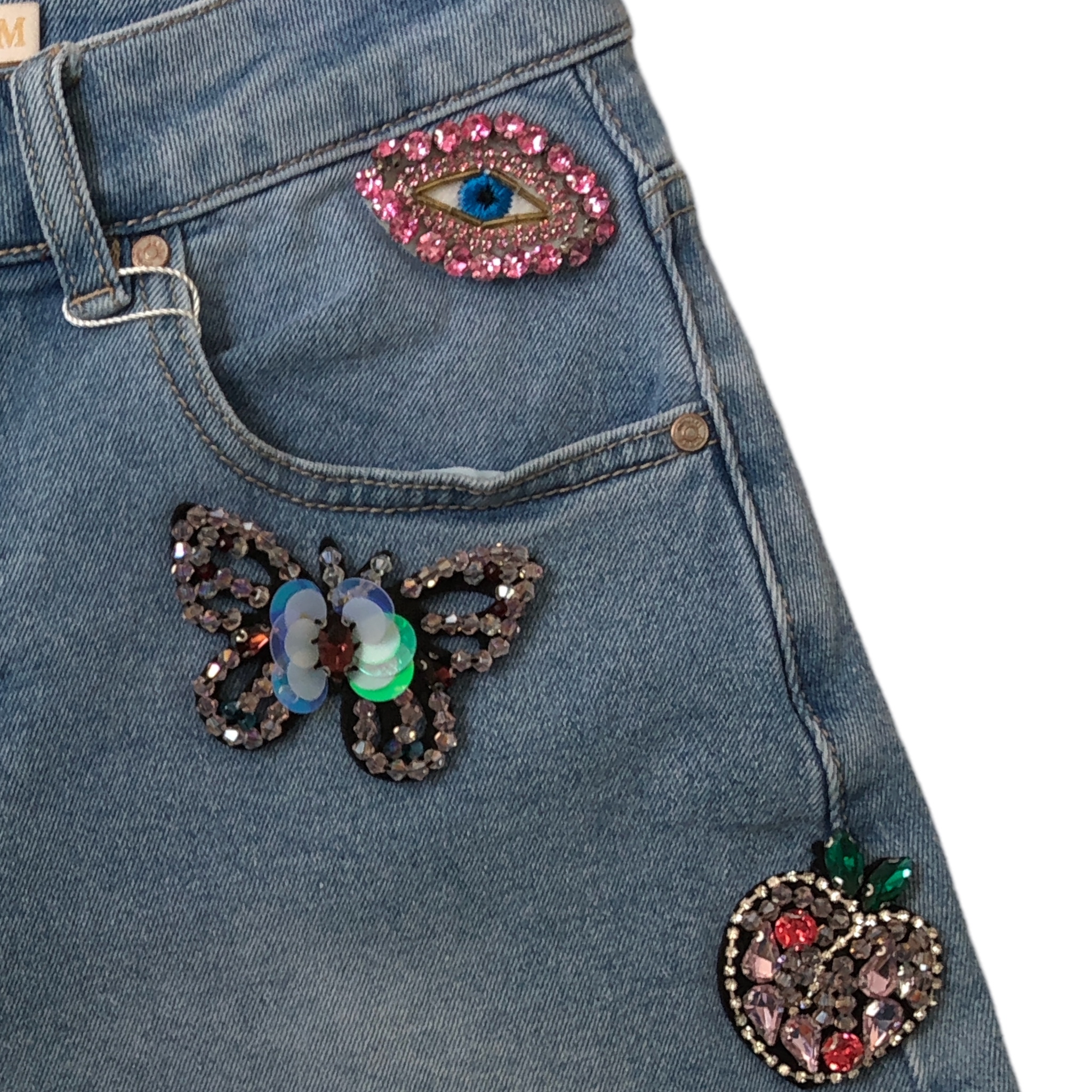 Short Con Figuras Pedrería LC DESIGNS COLLECTION