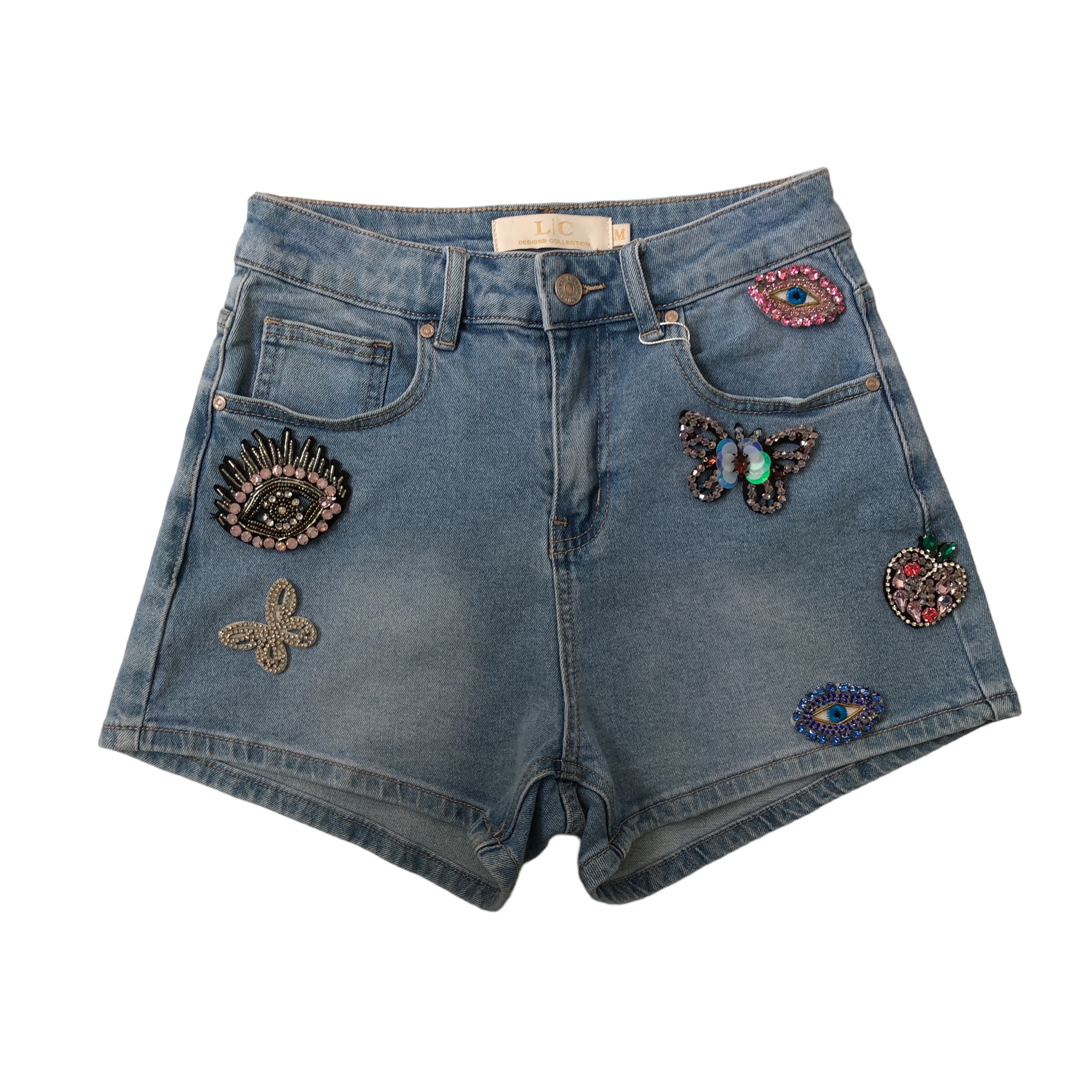 Short Con Figuras Pedrería LC DESIGNS COLLECTION
