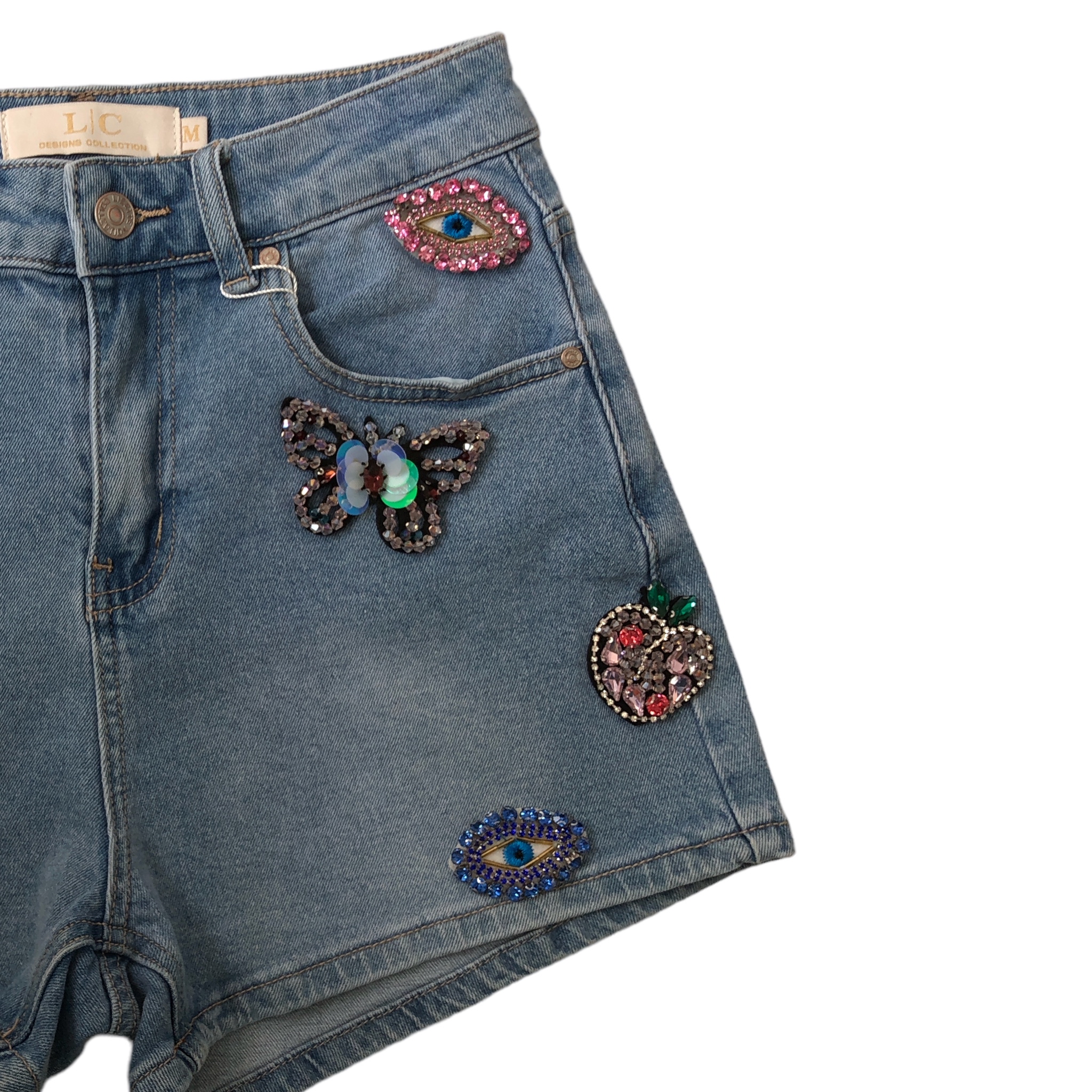 Short Con Figuras Pedrería LC DESIGNS COLLECTION