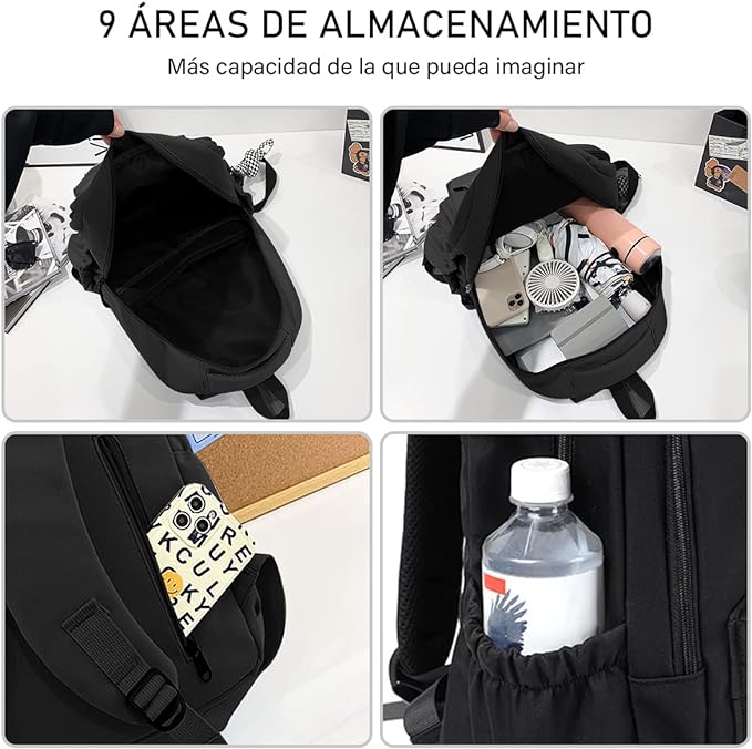 A RENDIN Mochila para Laptop Grande,Backpack Mujer/Hombre También se Puede Utilizar Como Jansport Backpack o Travel Backpack.