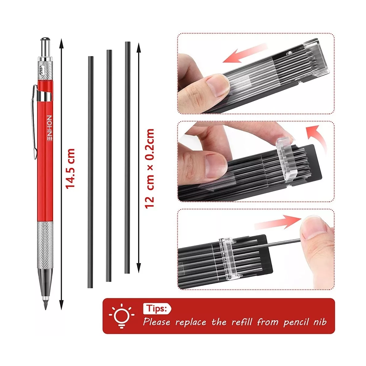 Lápiz De Soldador Con 24 Recambios, Marcador Metálico