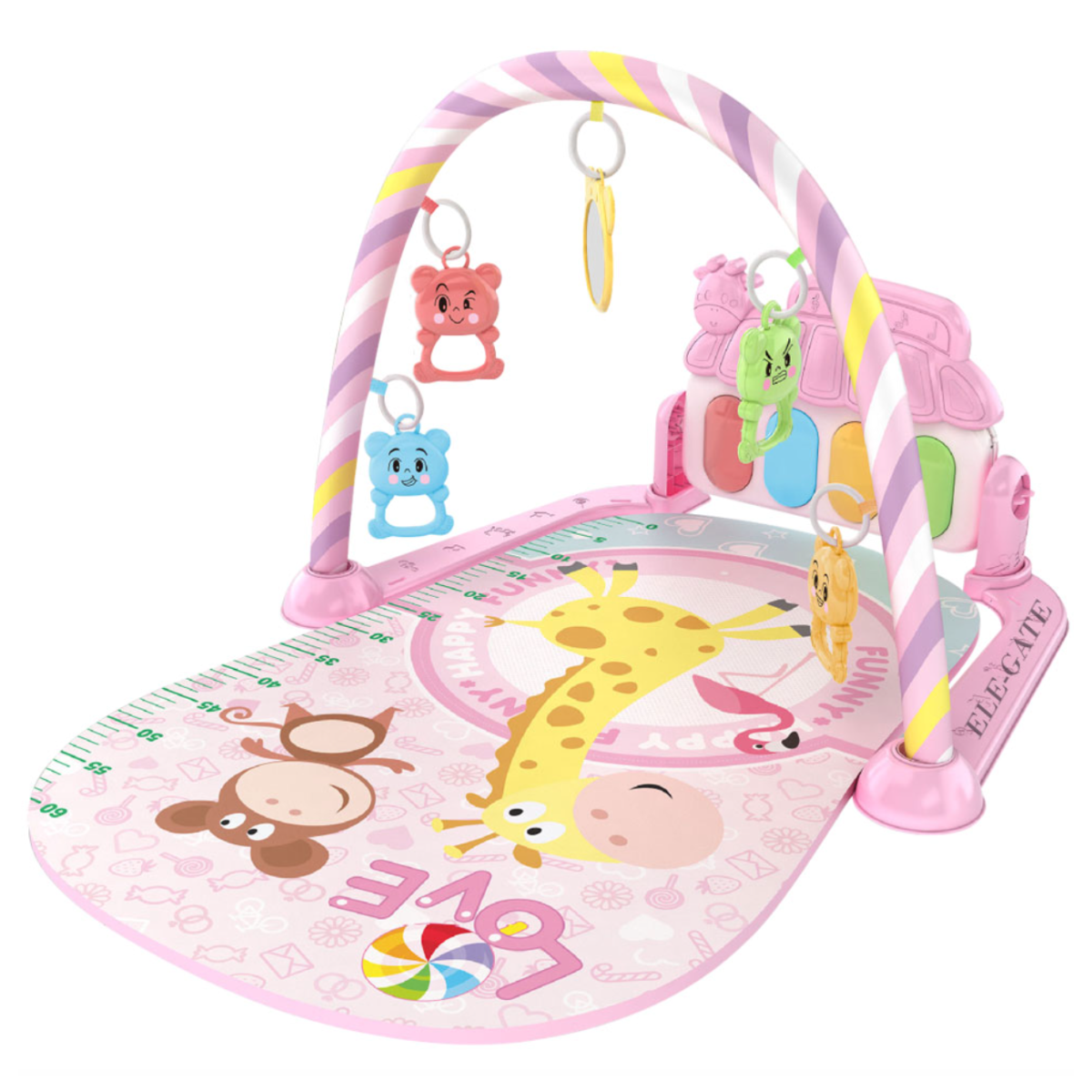 Tapete Musical Estimulante Juego educativo para Bebés Color Rosa