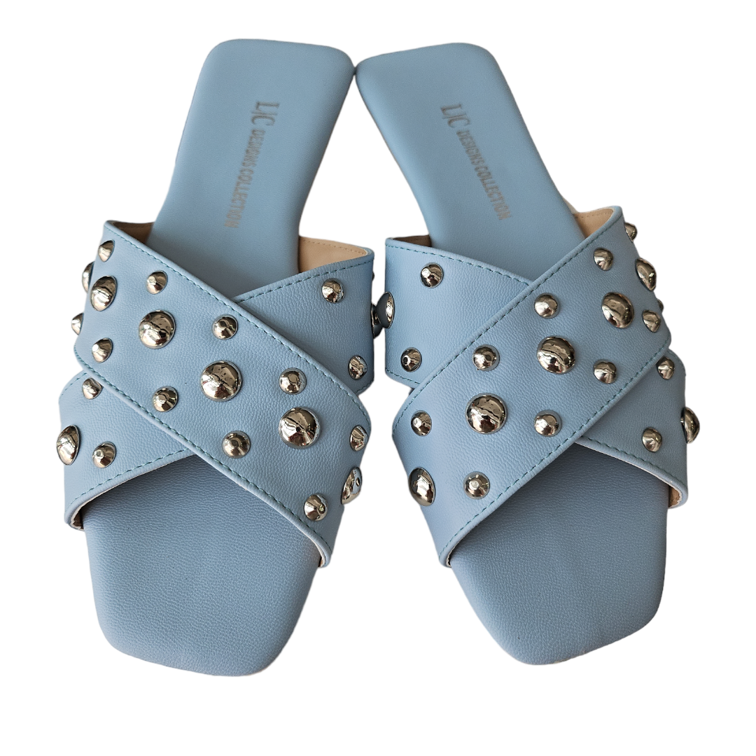 Sandalia Azul con estoperol LC.