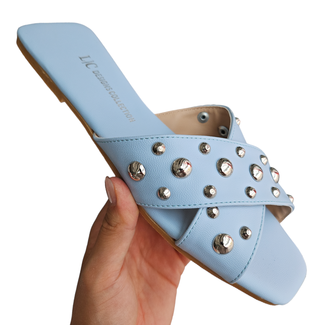 Sandalia Azul con estoperol LC.