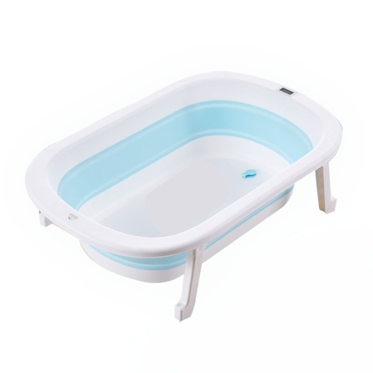 Bañera Tina de baño para bebé plegable y portátil con termómetro de agua.
