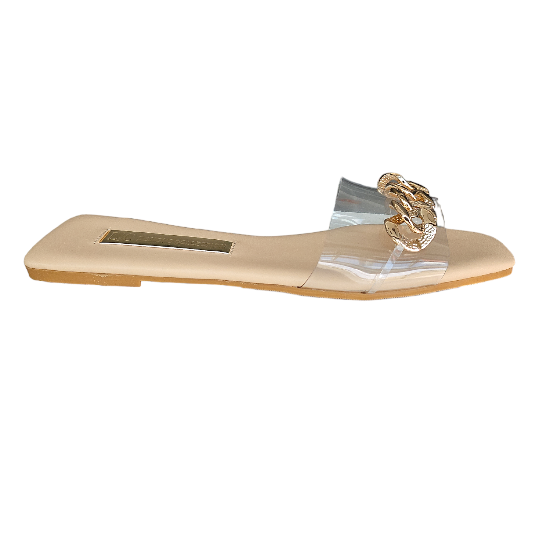 Sandalia Nude con cadena LC DESIGNS COLLECTION
