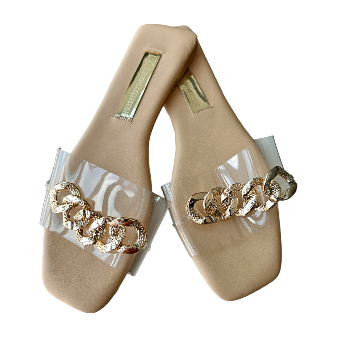 Sandalia Nude con cadena LC DESIGNS COLLECTION