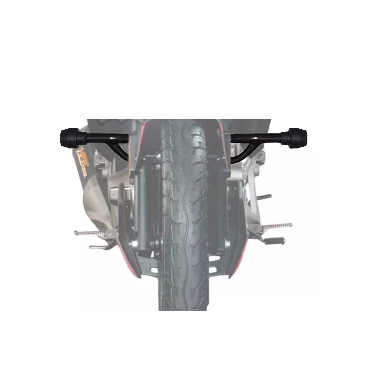 Slider Para Moto Universal Defensa Caída Reforzada Acero Negro