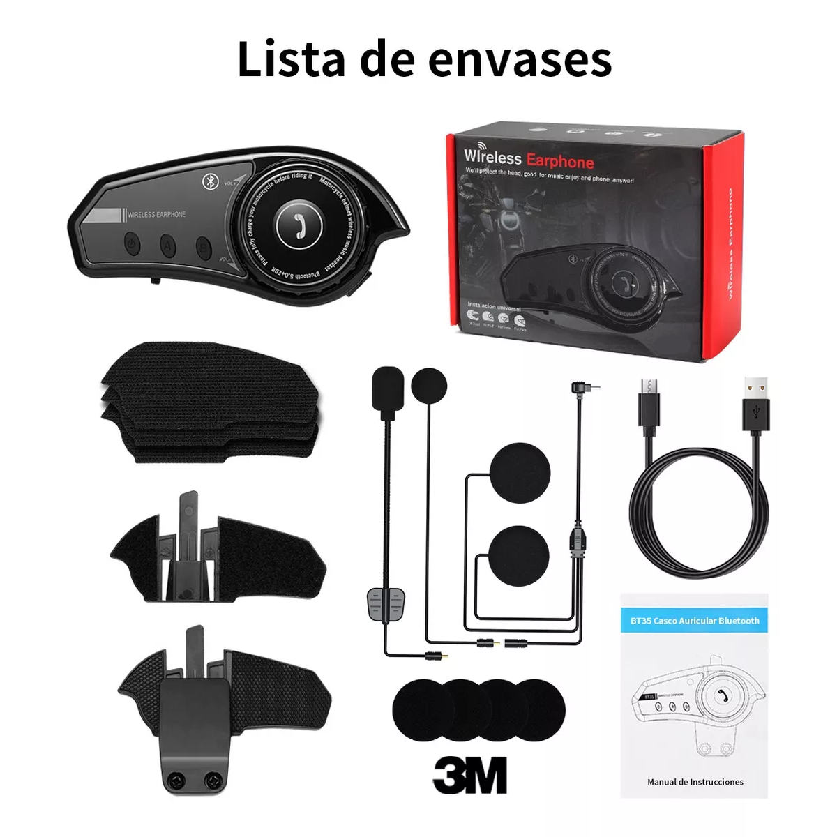 Bluetooth Para Casco, Audifonos Para Casco Moto