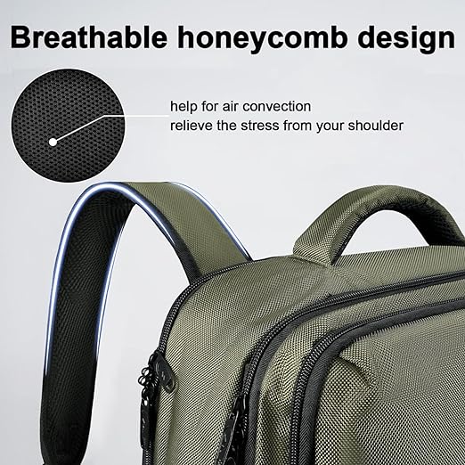 A MATEIN Mochila de Viaje, Mochila para Laptop con Puerto de Carga USB, Mochila de Viaje 10 kg Avión de 17.3 pulgadas, Verde