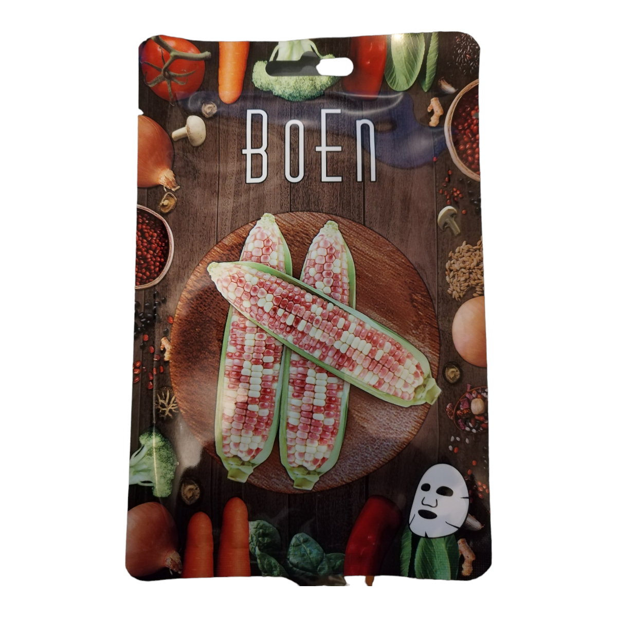 Mascarilla Facial de Tela con Extracto de Elote Boen 5pzas