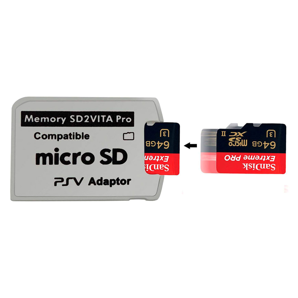 Adaptador Micro SD a Memory SD2VITA Pro PSVITA.