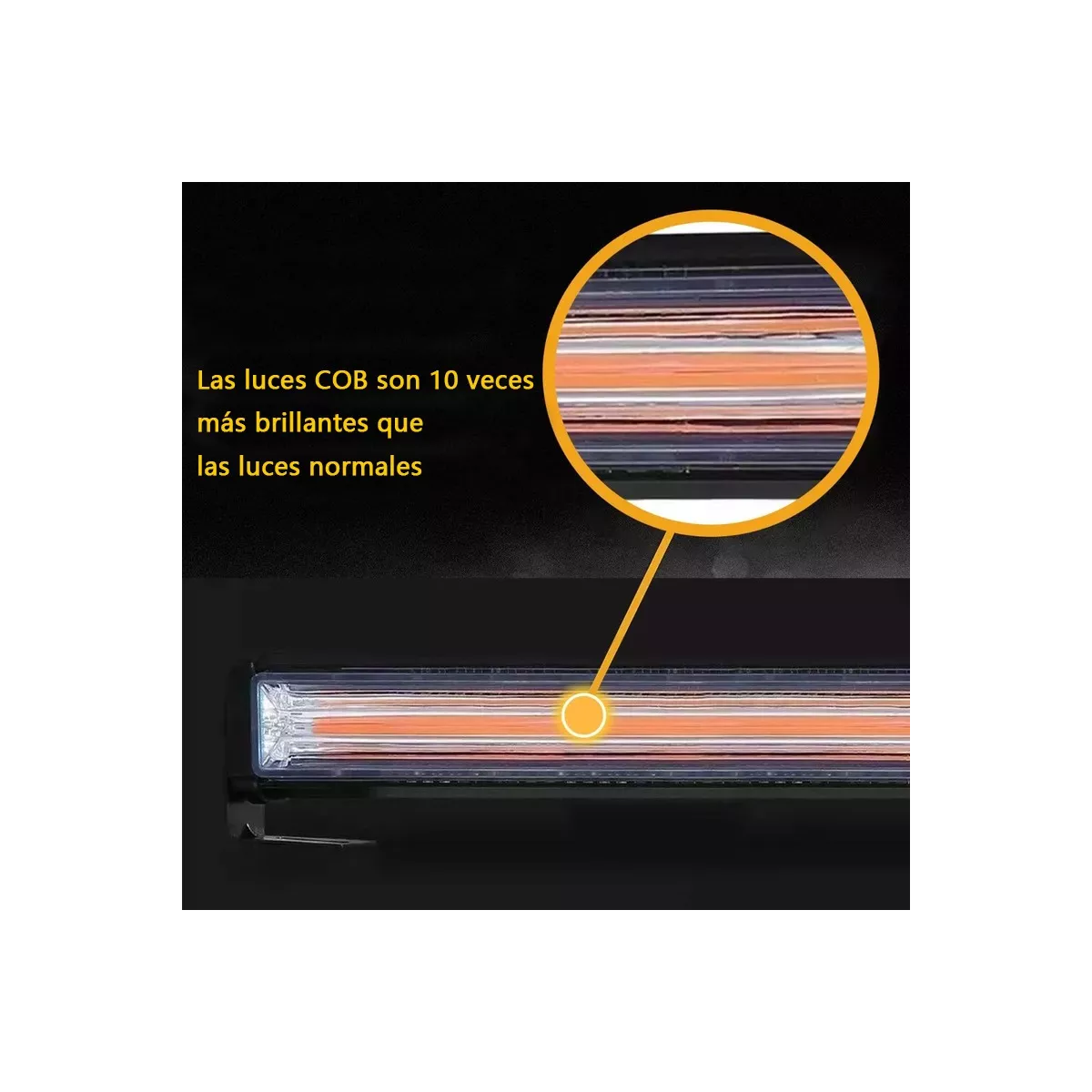 Barra Torreta Estrobo Codigo Leds Cob Policia 35 PuLG 60w Blanco yVerde