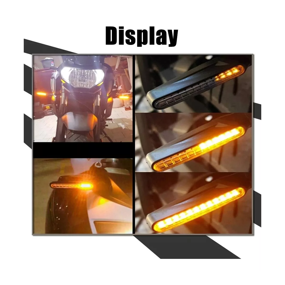 Direccionales Led Moto Secuencial Indicador Intermitente 4pz Verde