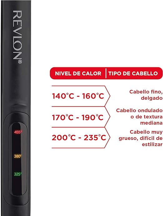 A Revlon Plancha de Cabello Resultados Lisos y Brillantes, 1" XL (2.54 cm).