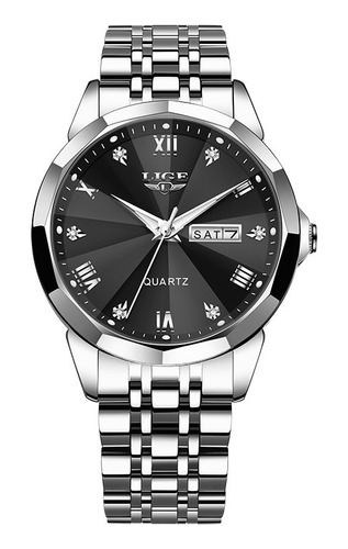 Reloj De Cuarzo Casual De Acero Impermeable Para Hombre