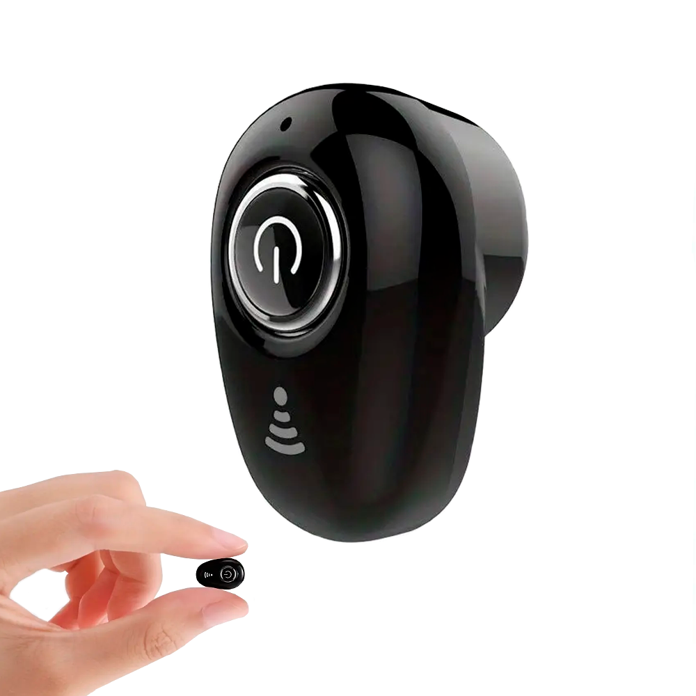 Auricular Inalambrico Mini Invisible con Microfono Audifono Reduccion de Ruido Sonido Estereo Color Negro